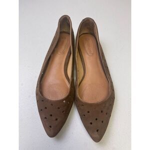 Corso Como Women's Flat Shoes 8M Brown Leather Breathable Pointed Toe Slip On